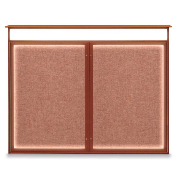 United Visual Products Single Door Enclosed Indoor Letterboard UV1124SD3036-BRONZE-GREYVL - main